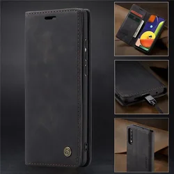 Premium Flip Leather Wallet Card Case - Elegant Protective Cover - Samsung A27 (5G) (Black)