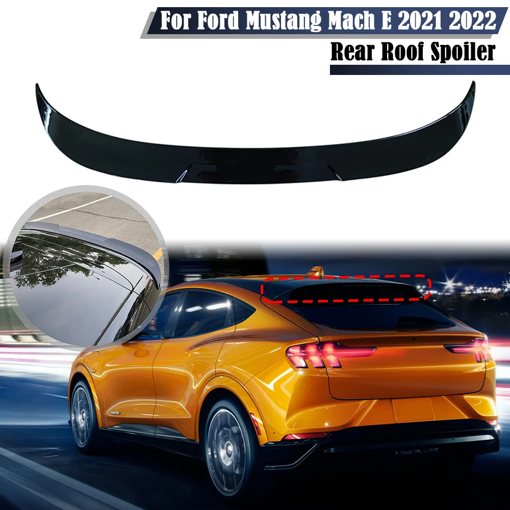 

Black / Carbon Look Rear Trunk Spoiler Boot Wing Lip Extension For Ford Mustang Mach E 2021 2022 Up Rear Roof Spoiler Wing Lip