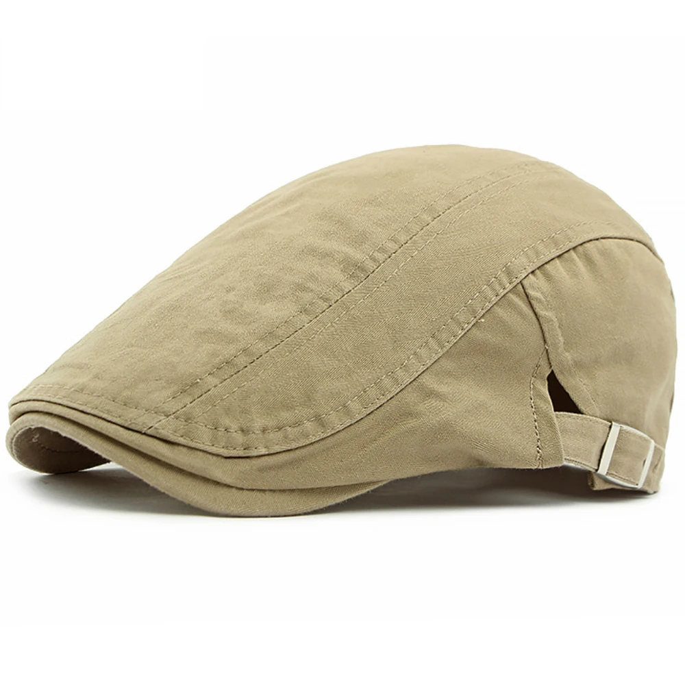 Beret Hat Woolen Beret Men Women Beret Cap Classic Cotton Spring Summer Sun Hat Adjustable Ivy Flat Cap Artist Berets