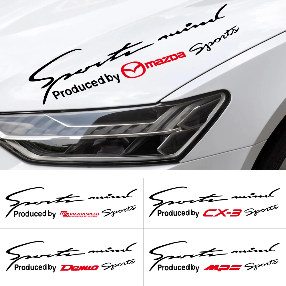 1Pc Car Emblem Light Sopracciglio Adesivi Per Mazda Speed Ms 3 5 6 Cx-3 Cx-5 Cx-6 Mx3 Mx5 Demio Mps Axela Atenza Accessori Auto