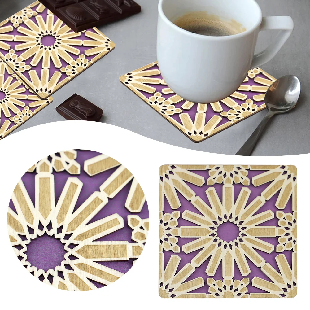 

Unique Pattern Double Layers Cup Mat Food Grade Silicone Cup Mat For Coffee Mug