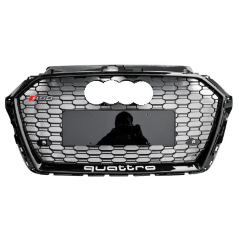 

Решетка радиатора в виде сот для A3 8V 2017-2020 Facelift RS3 Radito, серебристая решетка quattro