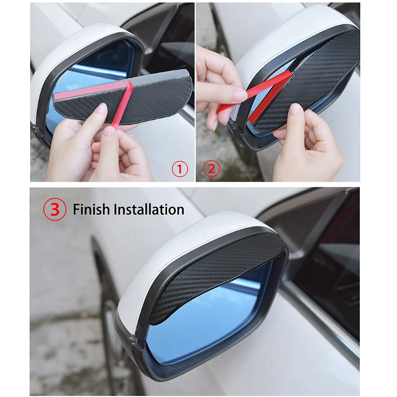 1 Pair Car Side Wing Mirror Rain Protector Cover Cap Smoke Guard Universal  Carbon Fiber Rear View Side Eyebrow for SUV Truck Accessories :  : Automotive