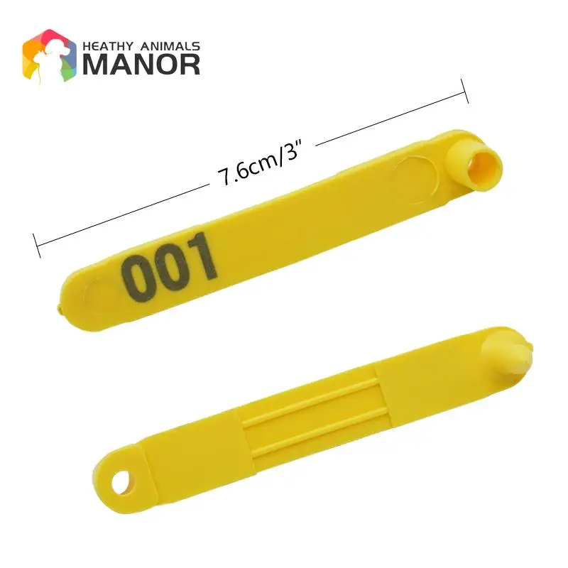 Livestock Ear Tags Goat Dog Rabbit Sheep 001-500 Nylon Material Laser Tag Card Animal Identification