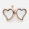 1pcs Heart Crystal 1.2in/30mm Magnetic Open Glass Floating Locket DIY Memory Box For Floating Charms 4