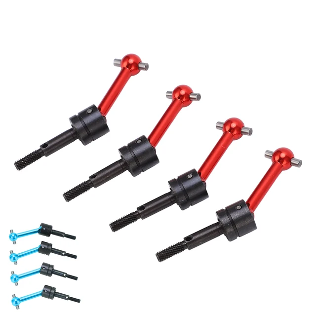 Albero Trasmissione CVD Per Tamiya TT02B - Ricambio 1/10 In Metallo Rosso - Foto 2