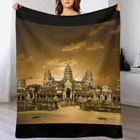 Cambodian Temple - Angkor Wat Throw Blanket christmas decoration Flannel warm for winter Plush Blankets 1