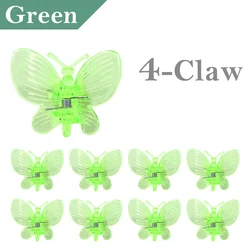Butterfly Plastic Plant Clips - Orchid Flower Support Clamps for Stems and Vines (30/50/100 Pack) (Green)