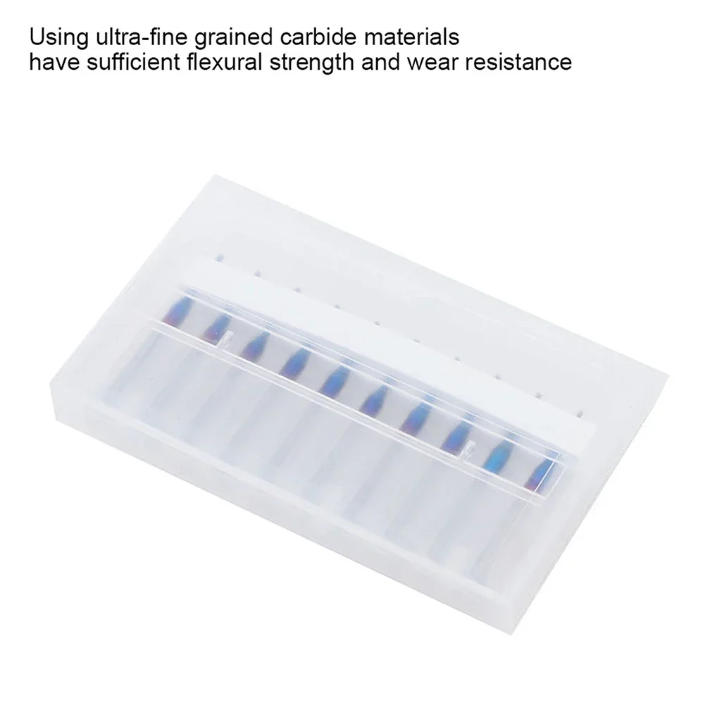 10pcs 1mm 밀링 커터 초경 엔드 밀 테이퍼 옥수수 엔드 CNC 라우터 비트 나무 금속 CNC PCB 밀링 도구