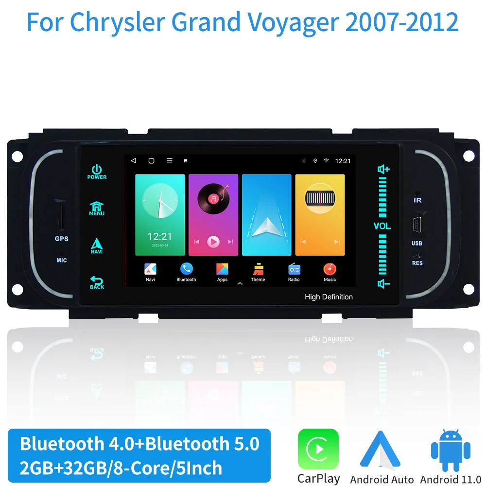 

Car radio Android11CarPlay Car Multimedia Player For Chrysler Grand Voyager 2007-2012 Radio Stereo Video Navigation GPS DSP