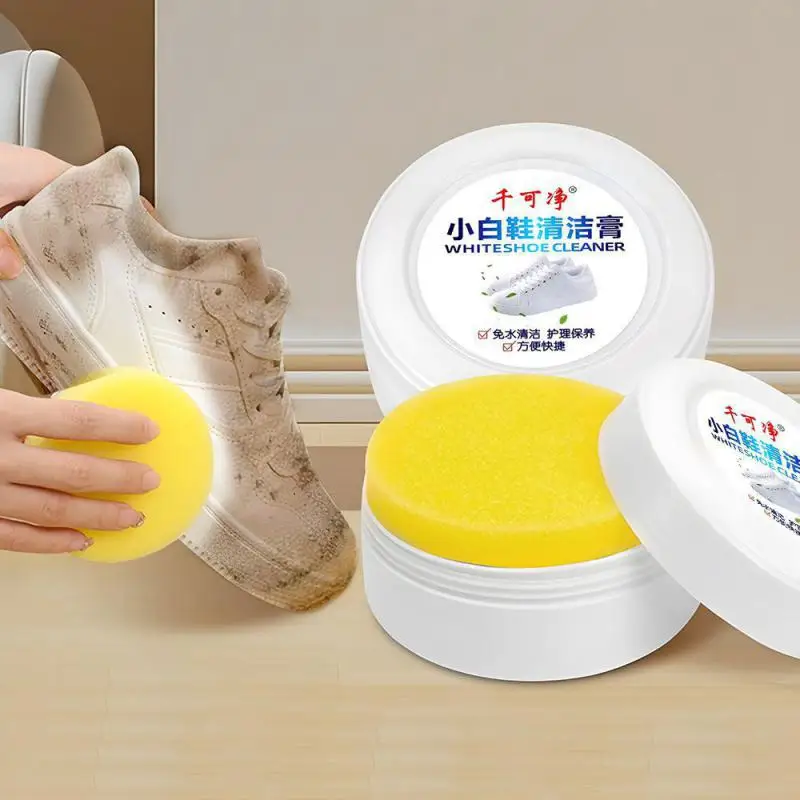 

White Shoes Cleaner Cream Adhesive All Purpose Cleaning Paste Clean Shoes Household Cleaner Tools For Leather Sport Sneakers