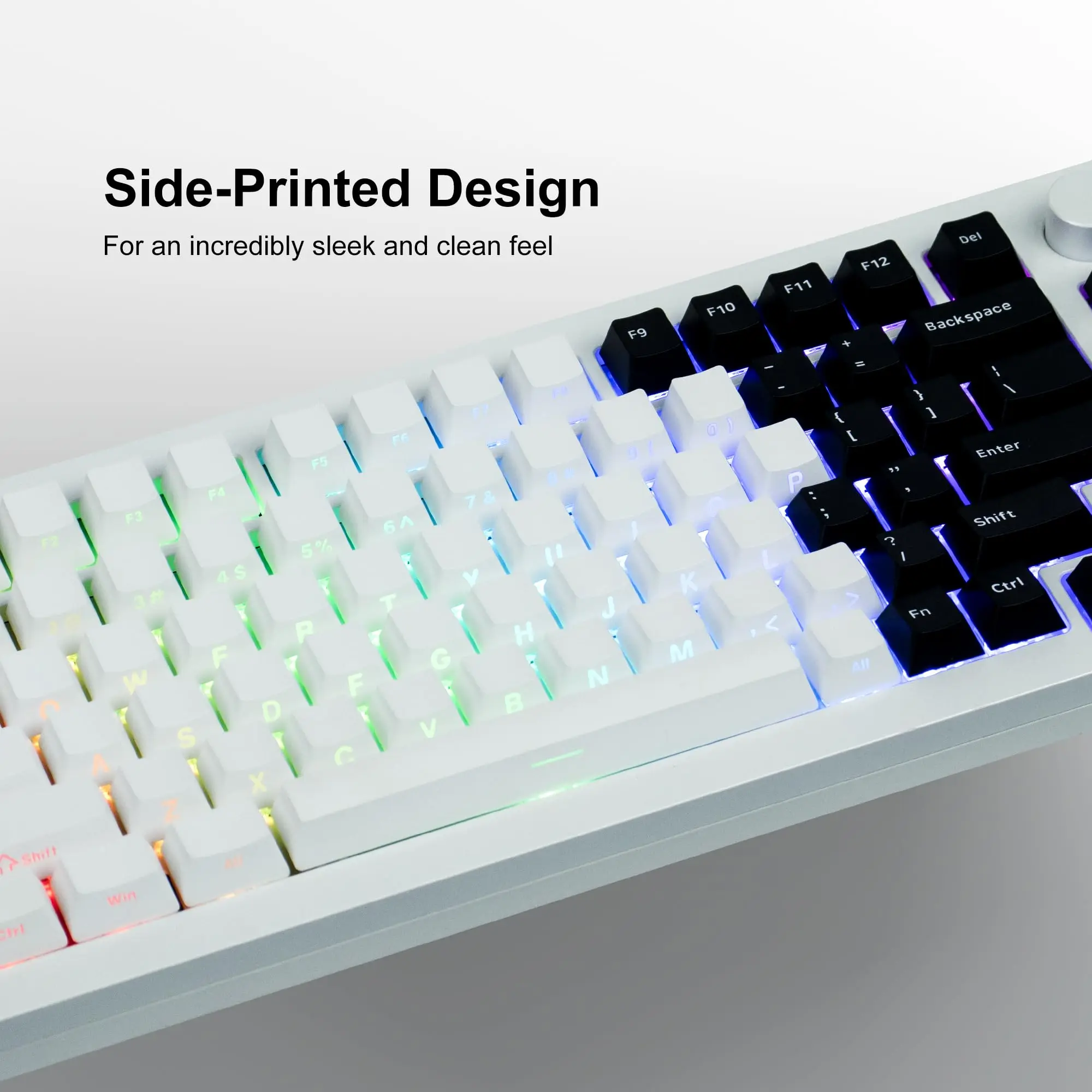 Perfil Pbt Keycap do Oem Lado Branco Impresso Keycap Brilho Dobro do Tiro Através de Keycaps 136 Chaves para Interruptores do mx Teclados Mecânicos - Imagem 3