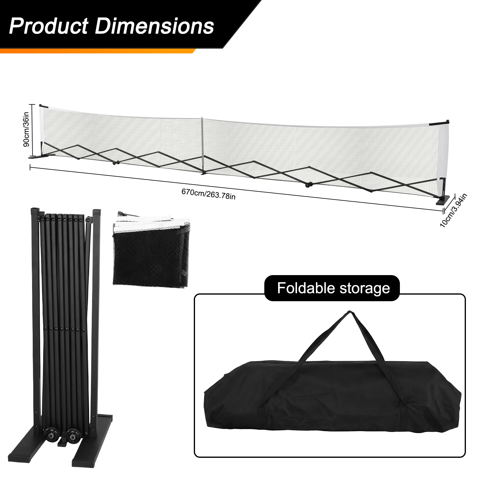 22FT Portable Pickleball Net Stand 6