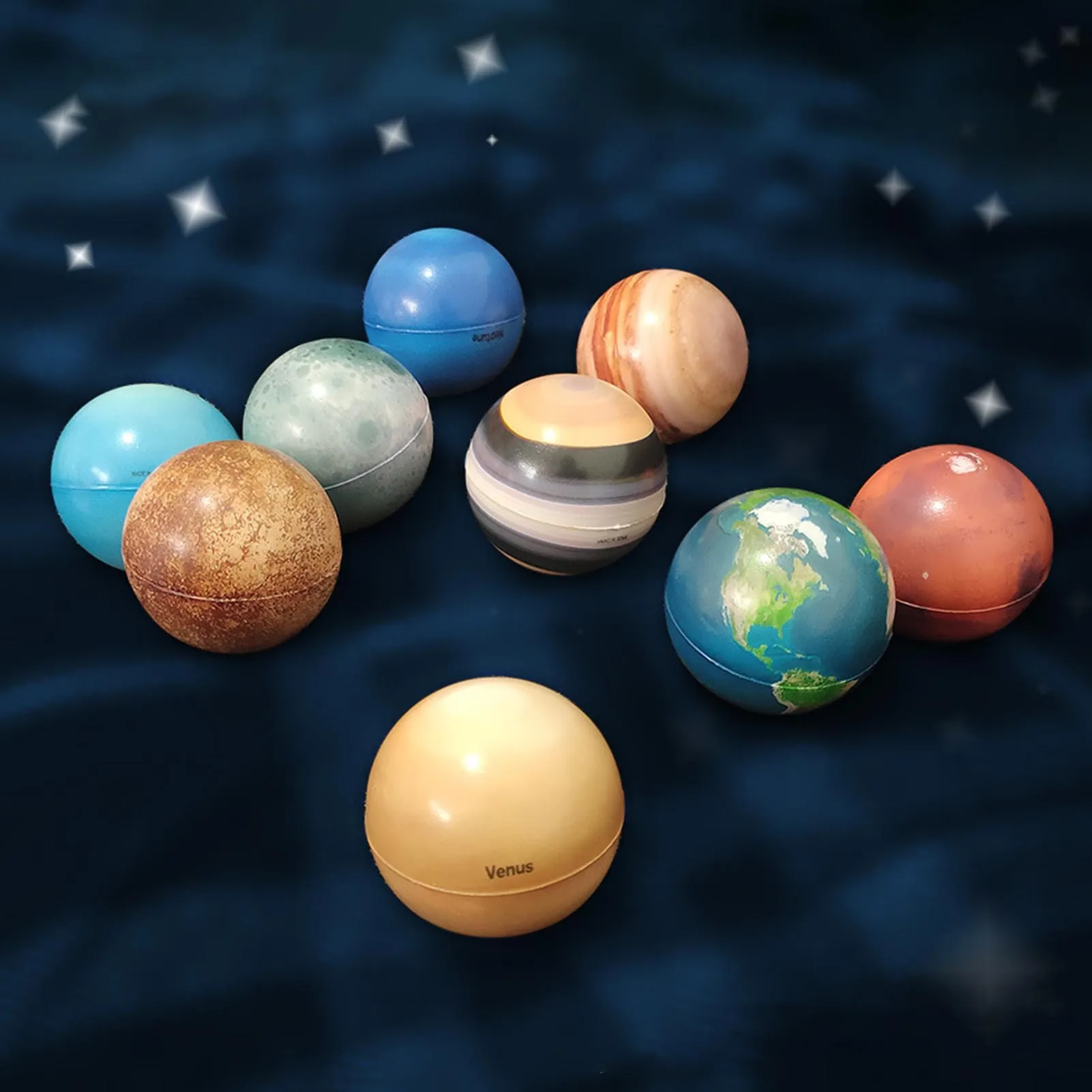 Universe Solar System Match with Cards Stress Ball Toy Set - Education