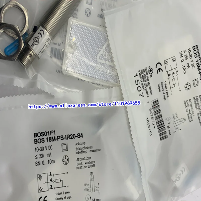 

New Paper Performible Optoelectronics Switch Sensor BOS01R2 BOS 18M-PS-LD20-S4