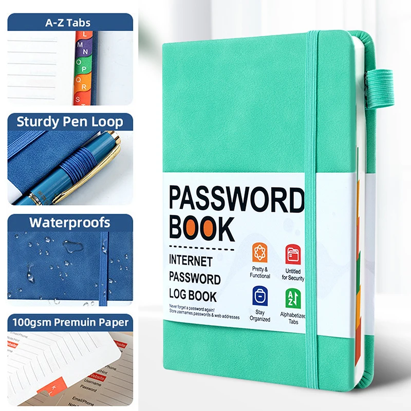 Password Keeper: Alphabetical Pocket Address Log and Password Organizer Notebook