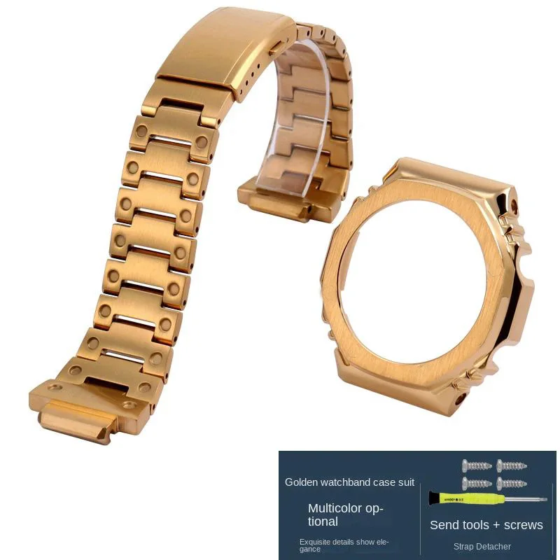 thumbnail image 1 of Accesorios para reloj GA2100 para Casio G-SHOCK GA-2100 Correa de acero inoxidable Caja de metal Bisel GA2110 GA-B2100 Correa de reloj reacondicionada para hombre, 1 of 5