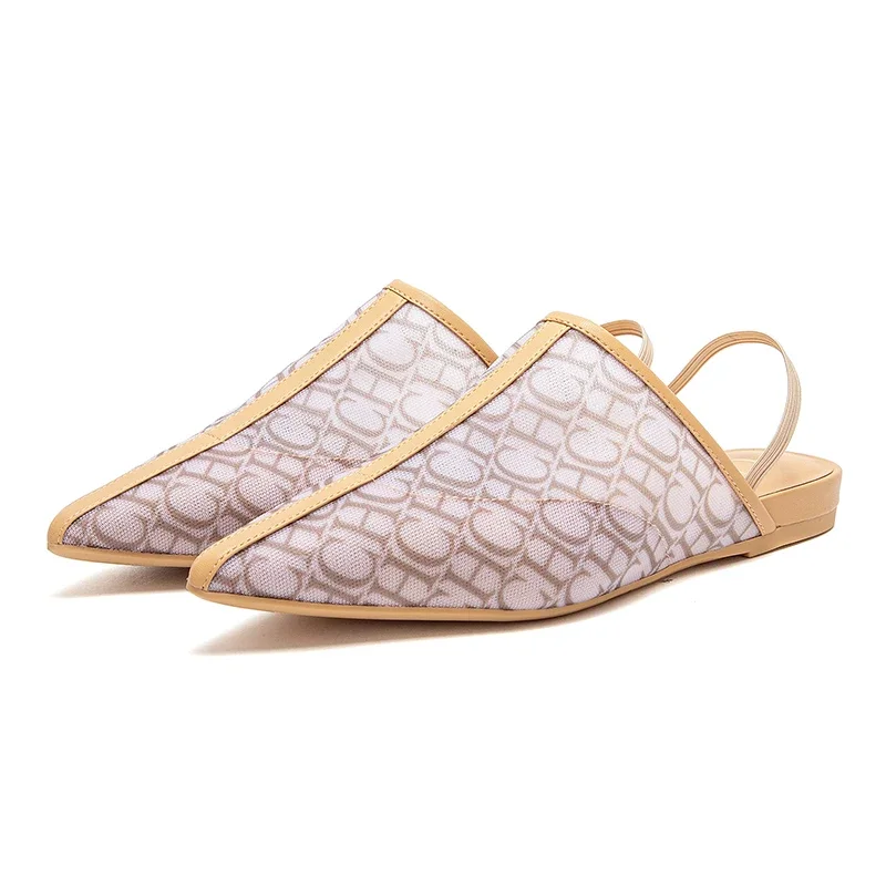 شباشب بمقدمة مدببة، أحذية كاجوال فاخرة ذات علامة ت...