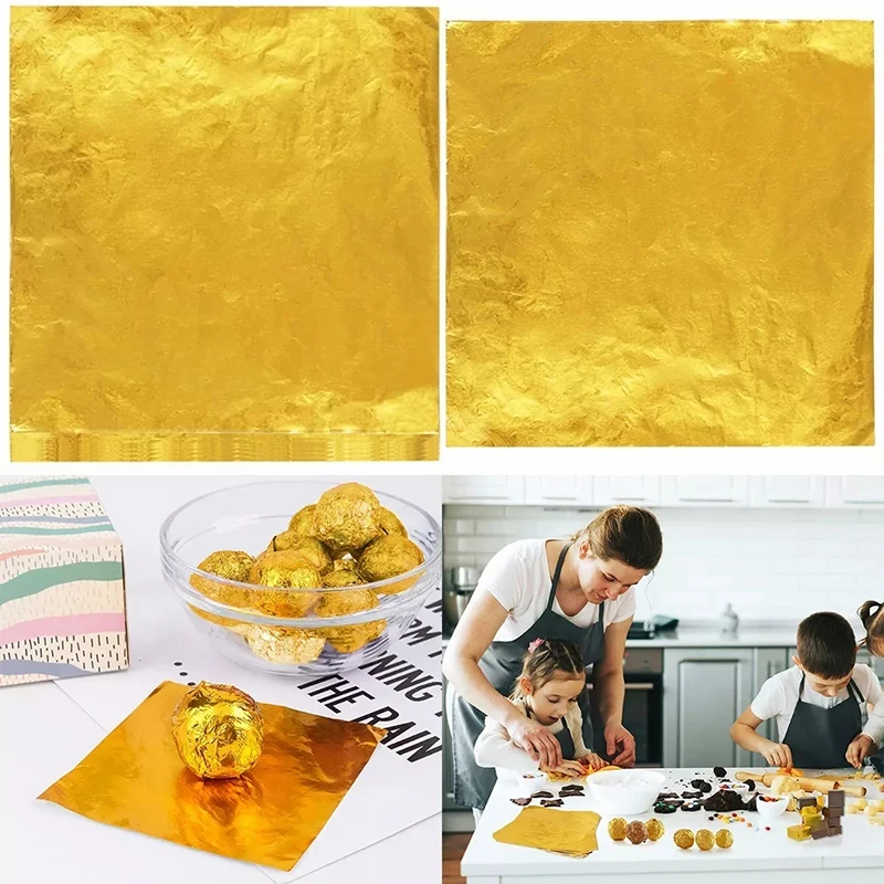 500 Fogli Oro Per Involucri Cioccolato Fai Da Te - Carte Alluminio 16x19 Cm