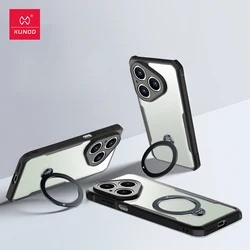 Xundd Shockproof Airbag Phone Case with Camera Protection and Clear Acrylic+TPU Shell for Huawei Pura 80 Ultra (Magnetic Stand Case)