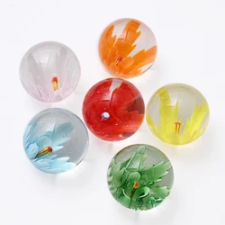 Jeu de billes de verre colorés pour enfants, jeu de course en marbre, Solitaire, jouet, accessoires pour remplissage de Vase et réservoir de poisson, décoration de maison, 6 pièces de 25MM 