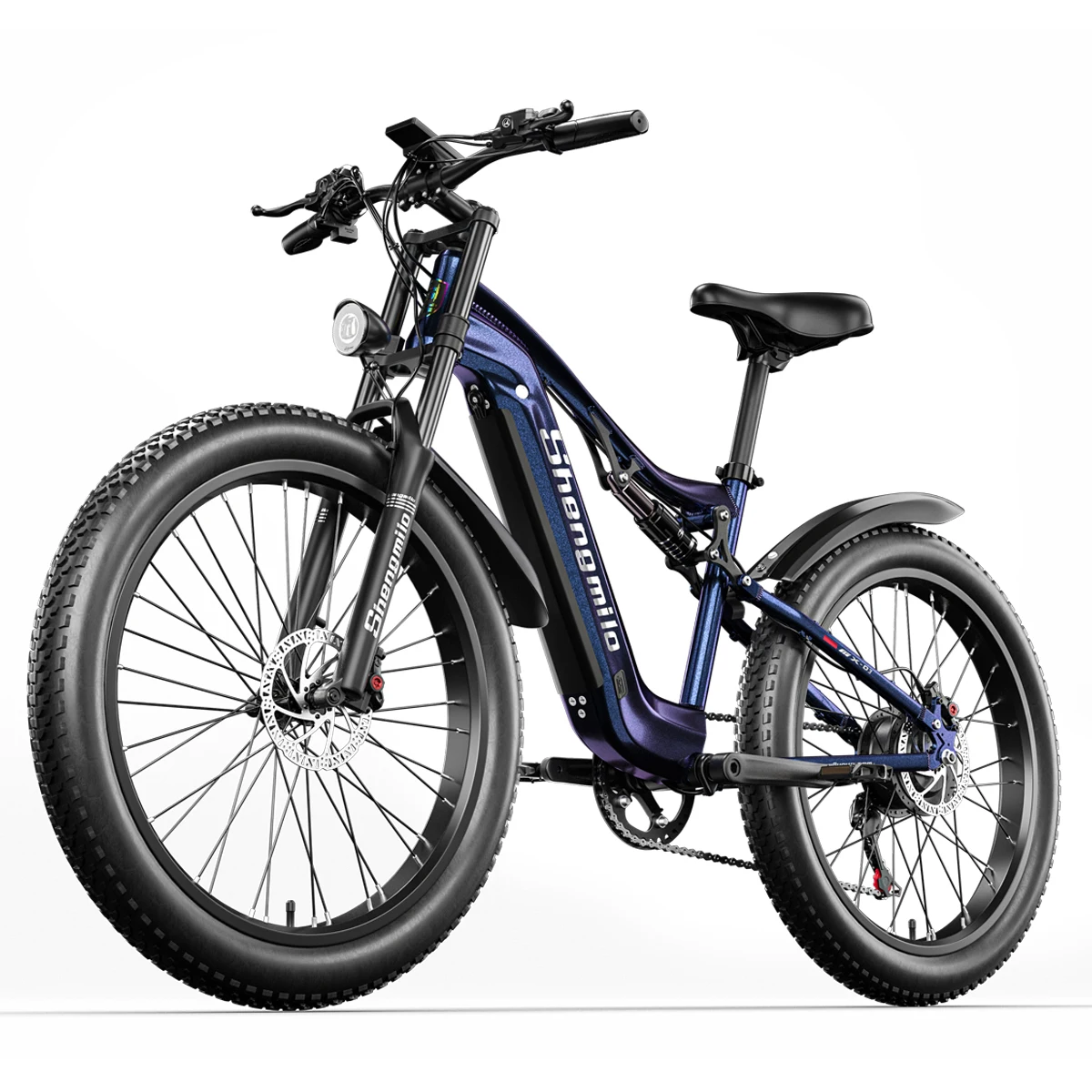 Shengmilo-MX03 1000W48V17AH 26*3.0-inch tire electric bicycle dual suspension color instrument all-terrain riding