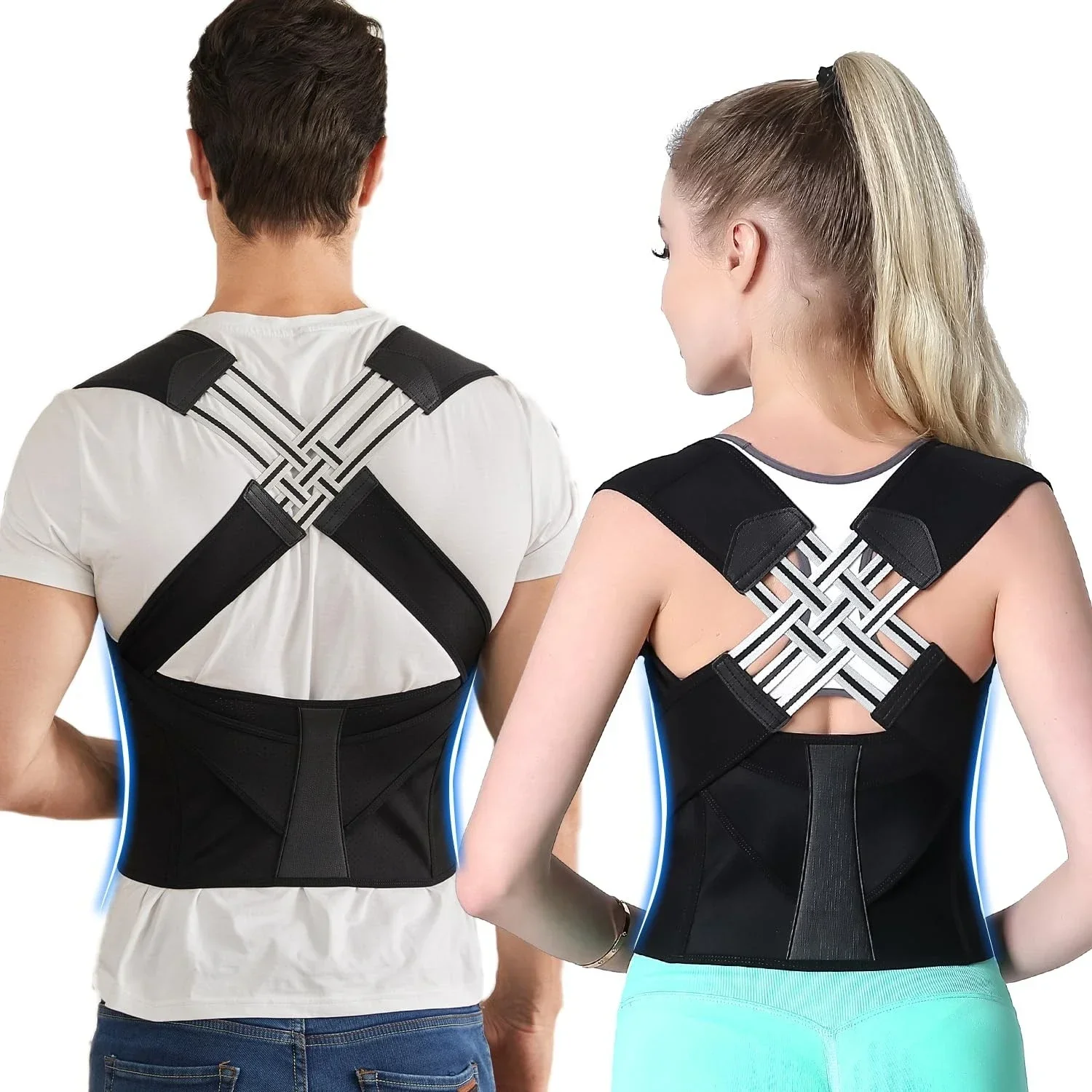 Posture Corrector for Women and Men Adjustable Shoulder Brace Back Straightener for Middle Upper Spine