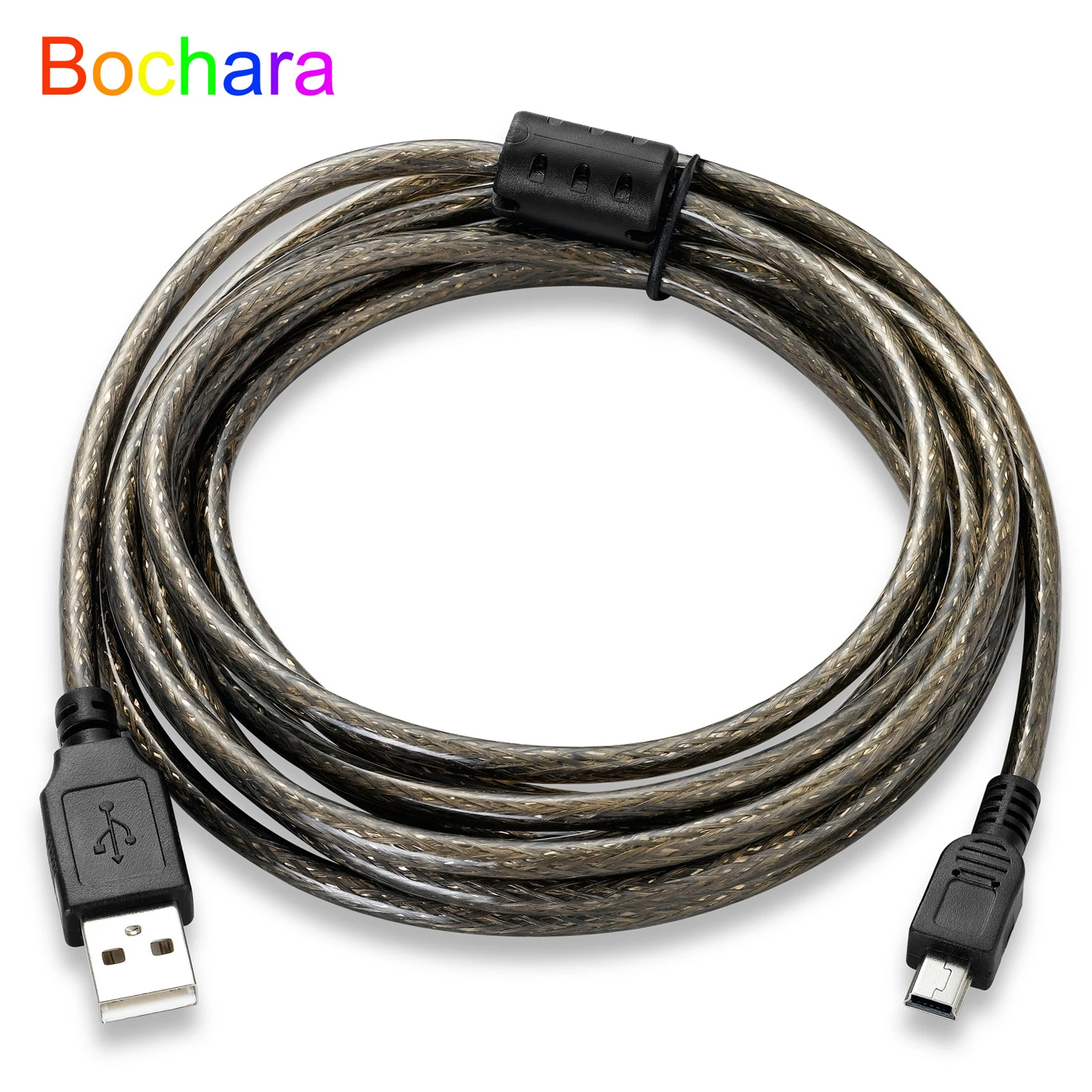 

Bochara Mini 5Pin USB 2.0 Type A Male to Mini 5Pin Male Cable 24+28AWG Foil+Braided Shielded 1.5m 1.8m 3m 5m 10m
