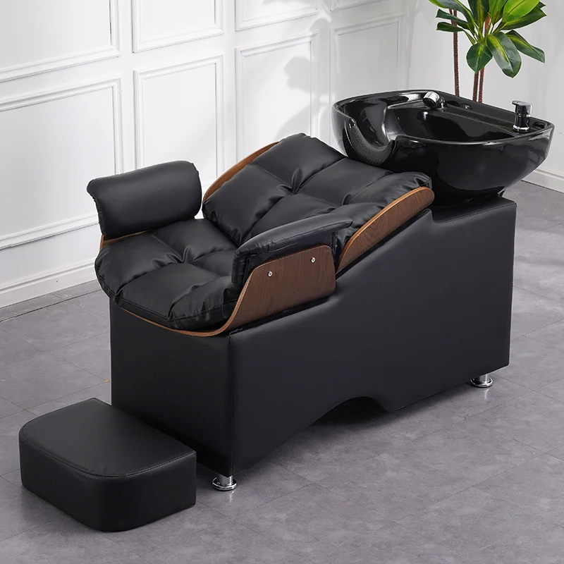 

Equipment Luxury Shampoo Chair Modern Speciality Hair Nail Shampoo Bed Recliner Retro Barbearia Cabeceiras Furniture DF50XF