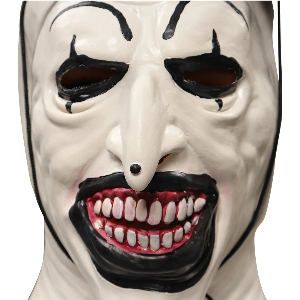 Máscara Payaso Asesino Art Terrifier – Disfraz Halloween Para Adultos, Látex Realista Con Gorro Negro