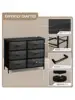 Sorbus Dresser with 6 Faux Wood Drawers - Chest Organizer Unit with Steel Frame Wood Top and Handle Easy Pull Fabric Bin 4
