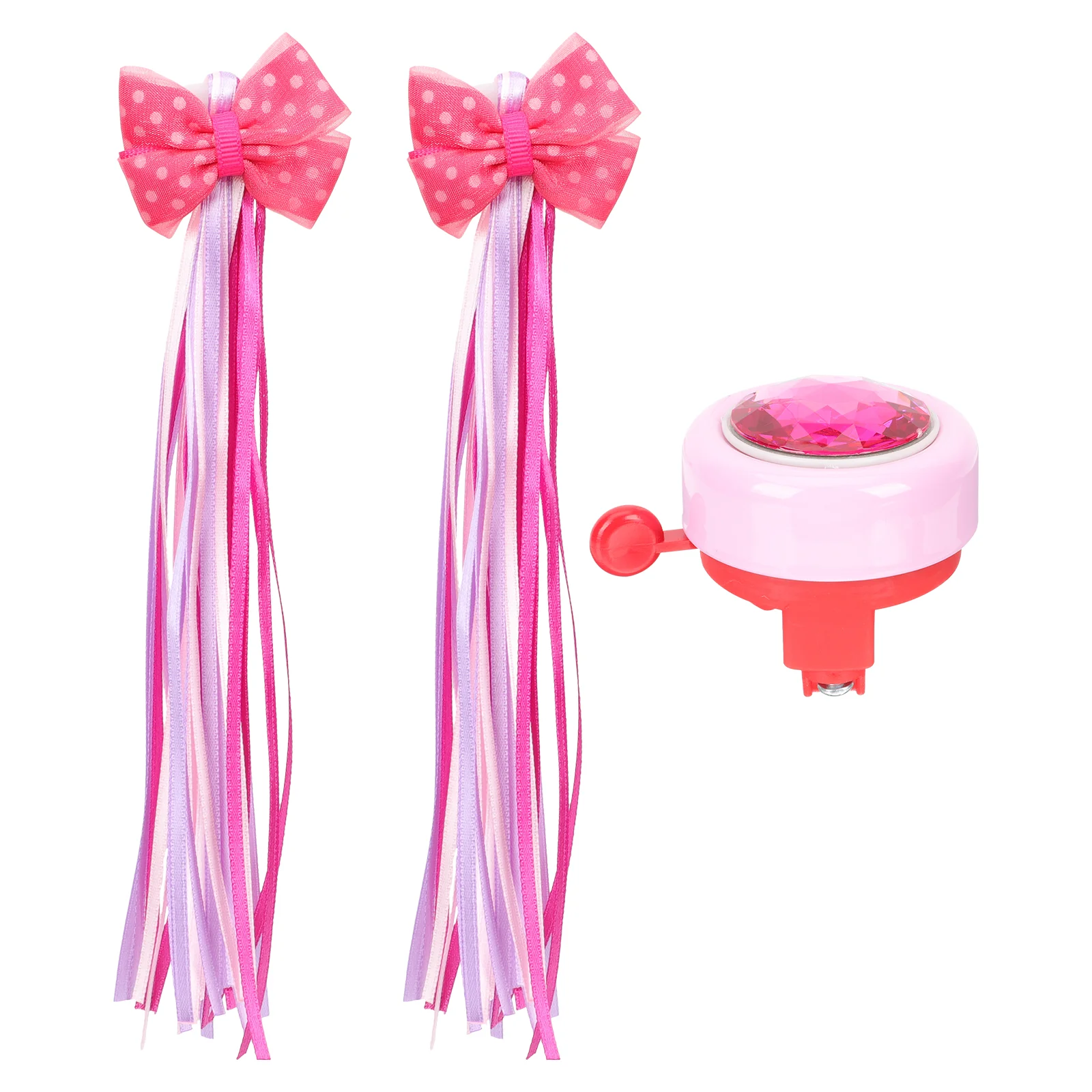 

Ribbon Bicycle Bell Streamer and Kit Scooter Bike Handle Handlebar Kids Tassel Grips Decor
