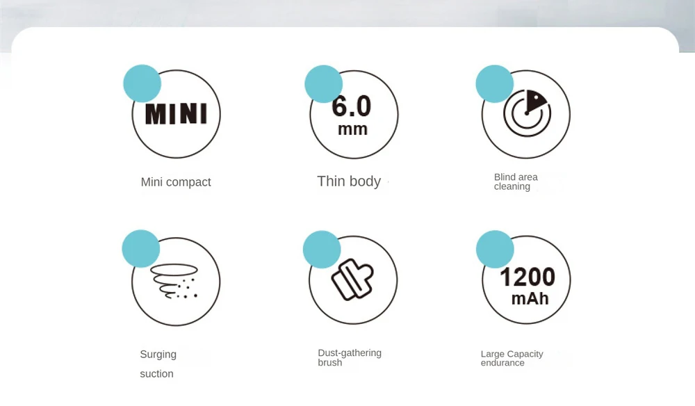 Description Picture 5 of itemAutomatic Vacuum Cleaners USB Charging Mini Cleaning Machine Smart Sweeping Mopping Robot Vacuum Cleaners Cleaning Appliances