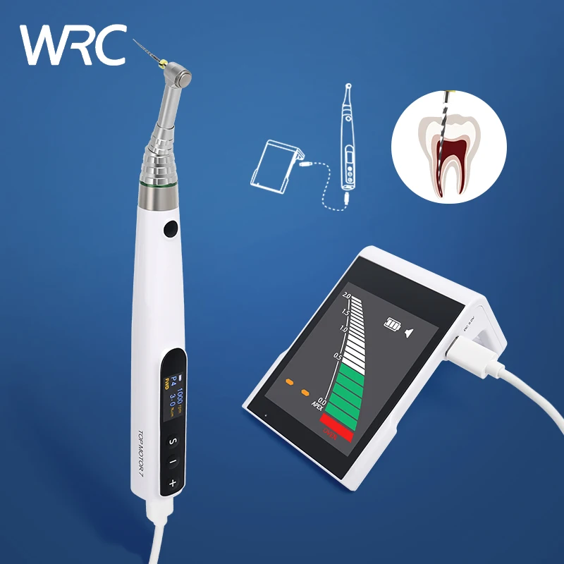 Kit de Motor endodóntico WRC, pieza de mano de contraángulo 16:1 y localizador de ápice para terapia de conducto radicular, juego Dental inalámbrico y portátil