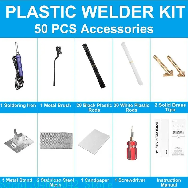 Plastic Welding Tools for Car Bumper Dashboard Repair Kayak Canoe for Tank Help Repair Broken Plastic Parts Corrosion Re