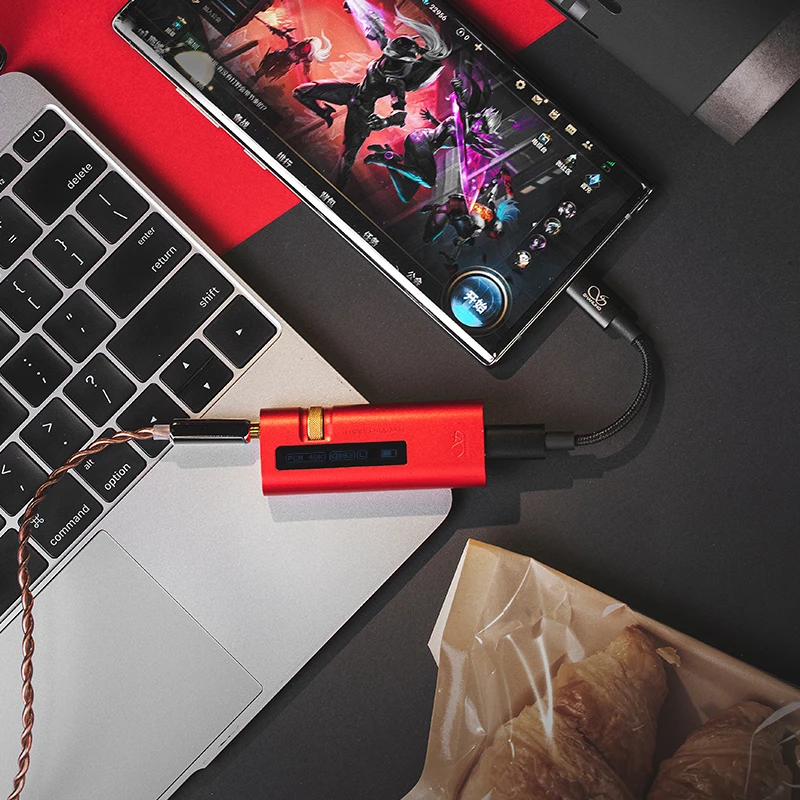 UA5 휴대용 USB DAC AMP 헤드폰 앰프, 듀얼 ES9038Q2M 칩, C타입-3.5mm, 4.4mm 오디오 케이블, PCM 768kHz DSD512, 신제품