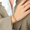 Hip-Hop Fashion Cuban Bracelet Women'S Personalized Thick Chain Stainless Steel Bracelet Fashion Jewelry 4