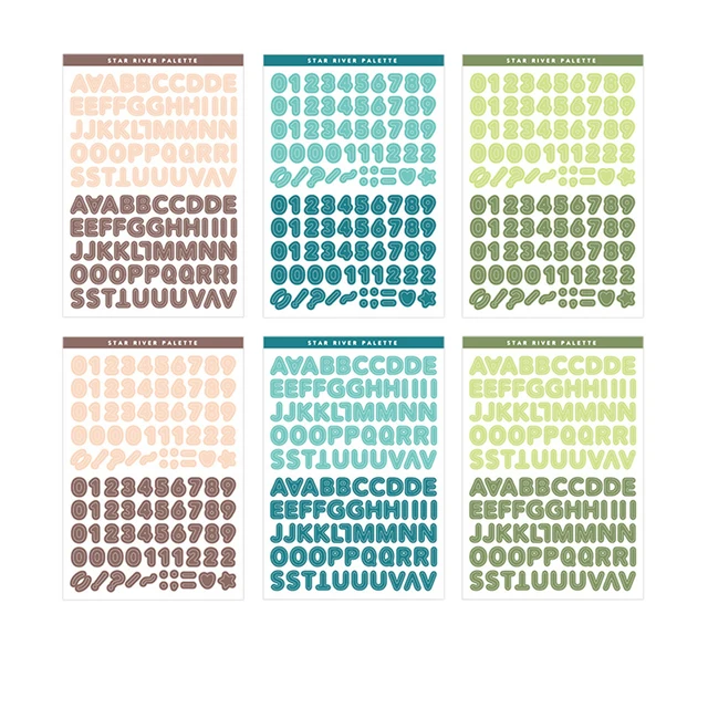 12sheets Round Number Date Label Sticker Year Planner Colorful 365 Daily Days Stickers Stationery Agenda Diary Journal Stickers B-6 sheets