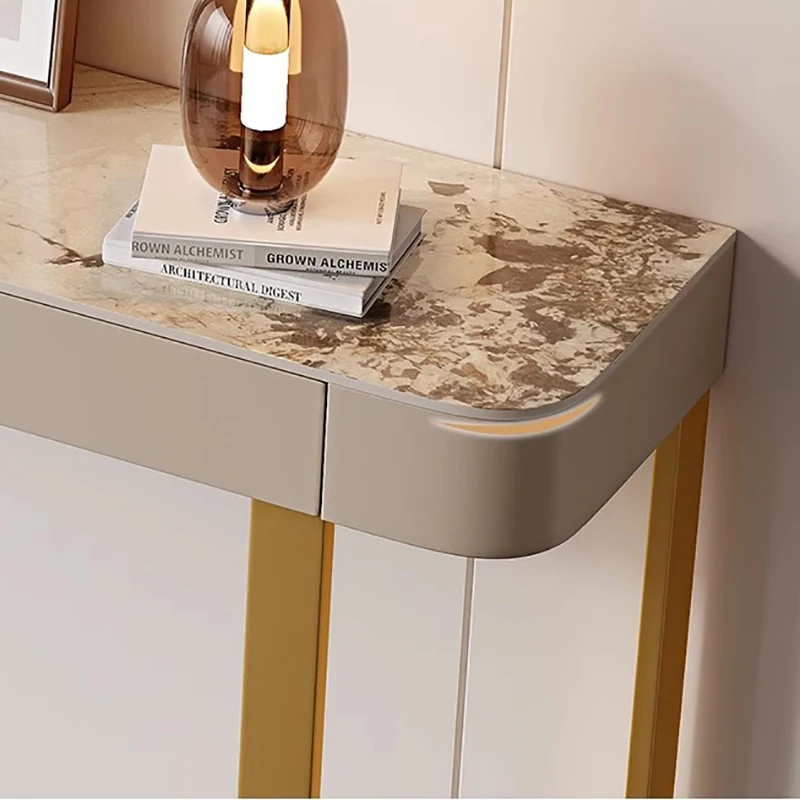Consolle di lusso italiana con contenitore Sottile consolle da ingresso per soggiorno Rettangolo Glam Woonkamer Tafel Furniture - immagine 4