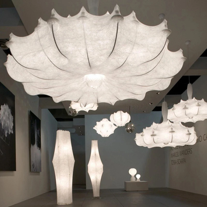 

Art Silk Lamp Pendant Lamp Hotel Suspension Lighting Lustre Modern Chandelier Light Hanging Lamps Fixture Nordic Designer