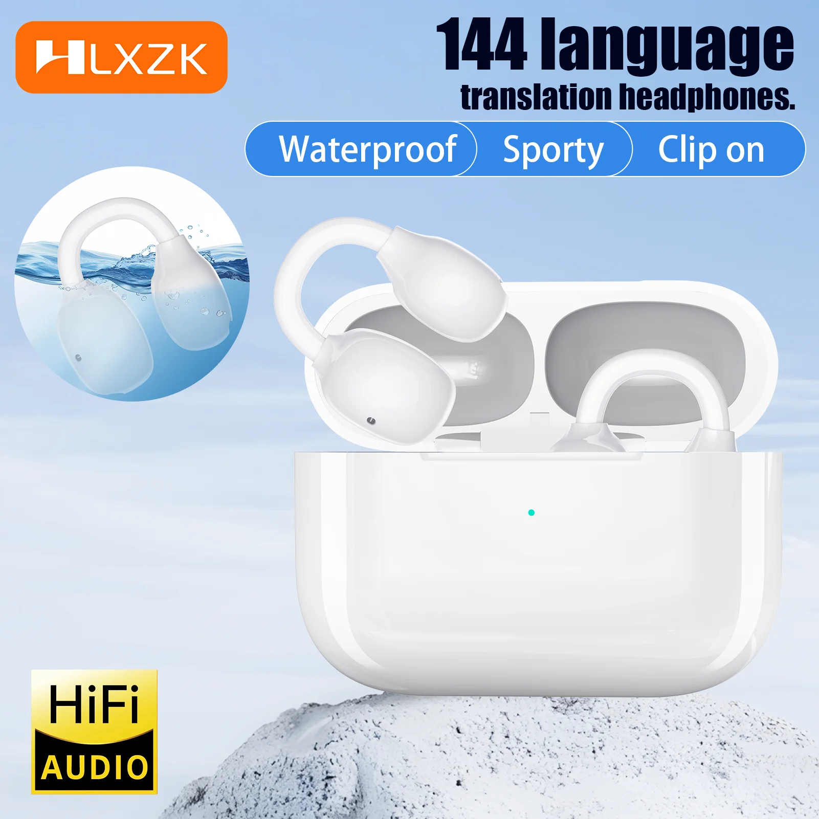 Wireless Translation Earphones with Microphone for Outdoor Sports
