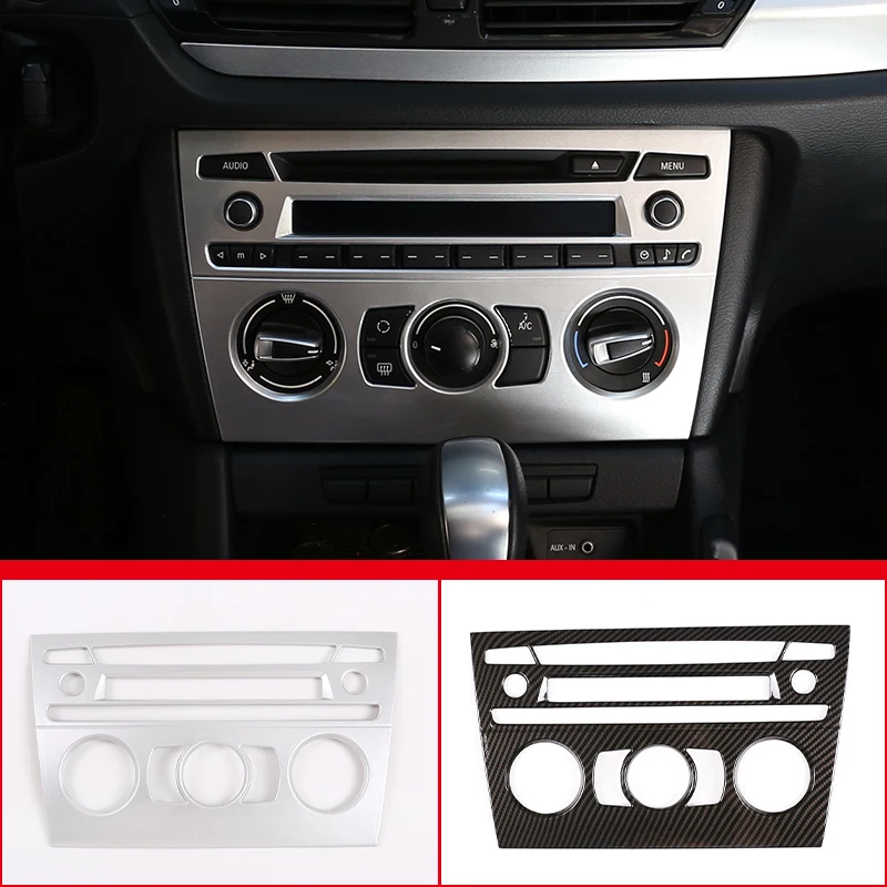 

For BMW E84 X1 2011-2015 Car Central Control Air Conditioner Volume Button Panel Decorative Frame Cover ABS Interior Accessories