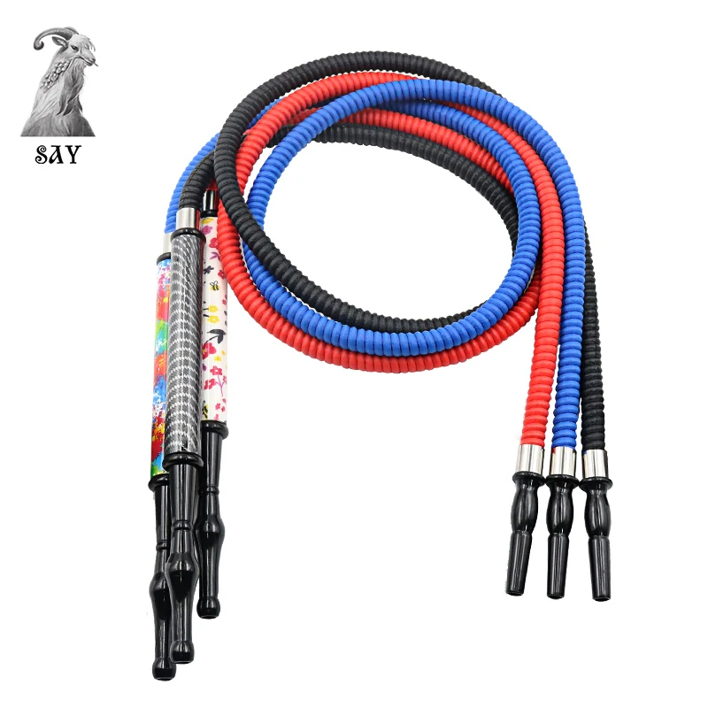 1.88m Leather Hookah Hose Shisha Water Pipe Chicha Narguile Smoking Set Glass Hookah Accessories Gadget Tools 1PC