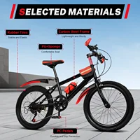 Vélo pour enfants de 20 pouces, pour garçons et filles âgés de 8 à 12 ans, vélo de montagne vtt, vélo de ville à 7 vitesses, GREB/ROUGE 1
