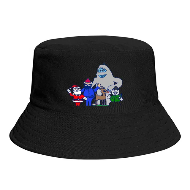 Rudolph and Friends Fisherman Hats Woman Man Custom Abominable Comic Animation Adventure Winter Bucket Hat Seaside Caps