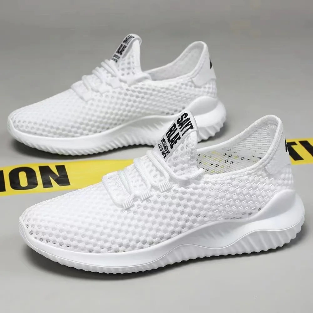 Men Tennis Shoes Breathable Top Mesh Male Sport Shoes Slip-on Boys Fashion Footwear Sneakers Outdoor Flats Tenis Hombre