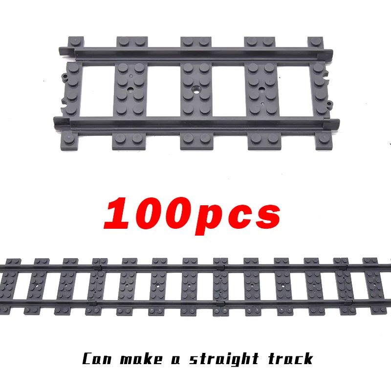 City Trains Flexible Switch Railway Tracks Rails Crossing Forked Straight Curved Building Block Bricks Toys Compatible with 7996 wood blocks for crafts Blocks