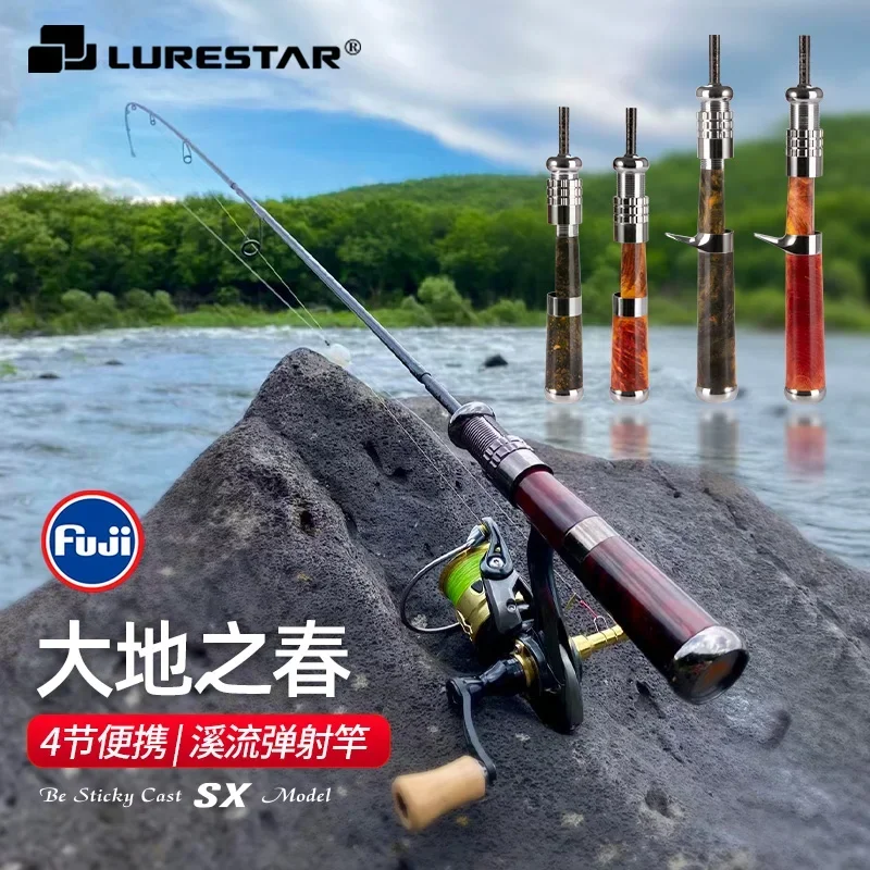 

Lurestare Lure Fishing Rod 1.46/1.47/1.51m Carbon Fiber 4 Section UL Power R Action 1-5g Lure 2-6LB Line Fishing Tackle