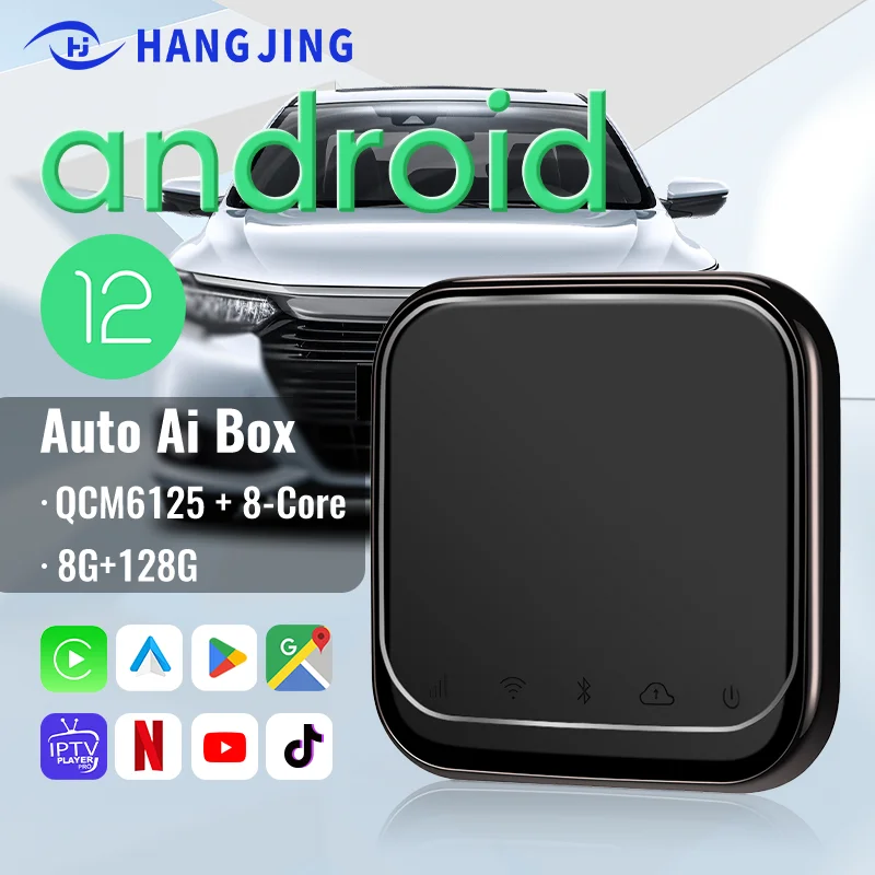 HANGJINGCarPlayAIBoxAndroid12SystemZlinkAndroidAutoWireless