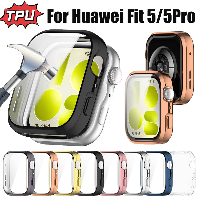 Premium All-Around Soft TPU Screen Protector Case - Protective Shell Cover for Smartwatch Accessories